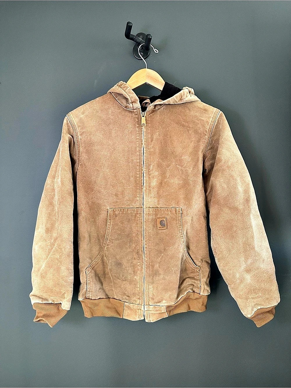 Vintage Carhartt Active Jacket Brown YYJ130 BRN Youth XL Men Size Small S